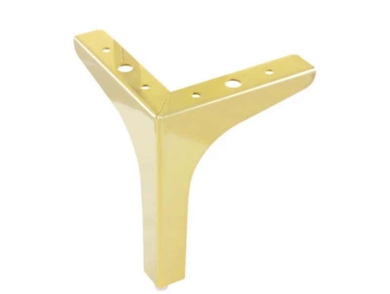 Nóżka metalowa kotwica, złota 10cm