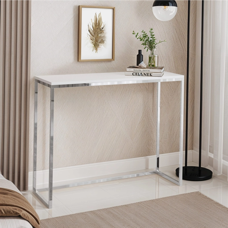 Konsola chrom biały. Showroom